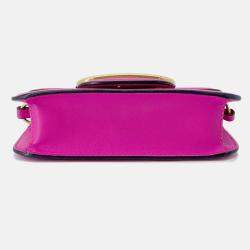 Pre Owned Valentino Garavani Loco 2Way Shoulder Bag Pink Leather Size Small