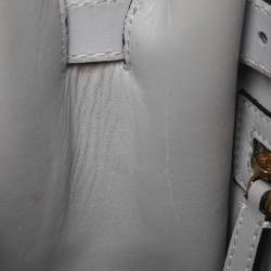 Pre Owned Valentino Ash Grey Leather My Rockstud Top Handle Bag