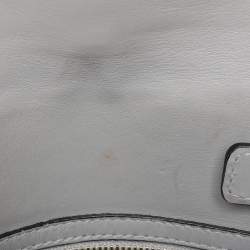 Pre Owned Valentino Ash Grey Leather My Rockstud Top Handle Bag