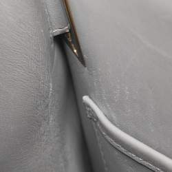 Pre Owned Valentino Ash Grey Leather My Rockstud Top Handle Bag