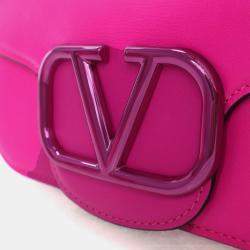 Pre Owned Valentino Small Calfskin Loco Crossbody Bag