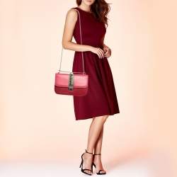 Pre Owned Valentino Multicolor Leather Medium Glam Lock Shoulder Bag