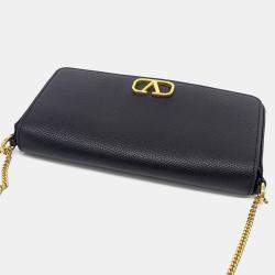 Pre Owned Valentino Black Leather mini crossbody bag