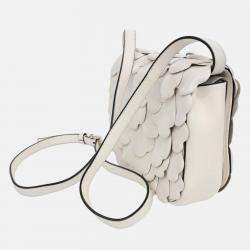 Pre Owned Valentino White Leather Atelier 03 Rose Edition Crossbody Bag