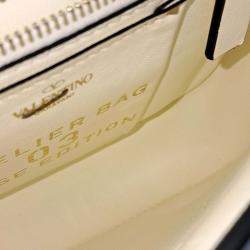 Pre Owned Valentino White Leather Atelier 03 Rose Edition Crossbody Bag