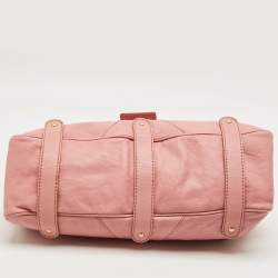 Pre Owned Valentino Pink Leather Catch Satchel