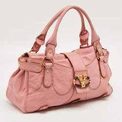 Pre Owned Valentino Pink Leather Catch Satchel