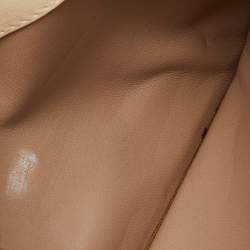 Pre Owned Valentino Cream/Black Leather Rockstud Chain Link Flap Clutch