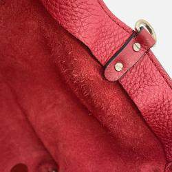 Pre Owned Valentino Garavani Rock Studded 2-Way Shoulder Bag Red Leather