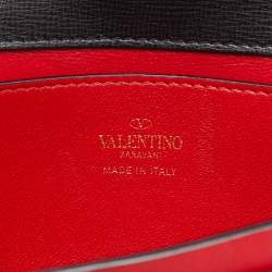 Pre Owned Valentino Black Leather Alcove Rockstud Top Handle Bag