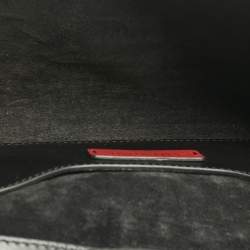 Pre Owned Valentino Black Leather Rockstud Envelope Flap Shoulder Bag