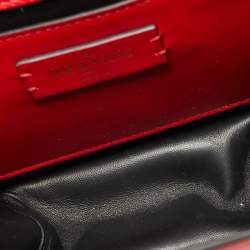 Pre Owned Valentino Red Leather VSling Shoulder Bag