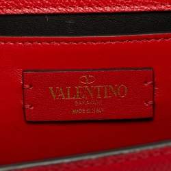 Pre Owned Valentino Red Leather VSling Shoulder Bag