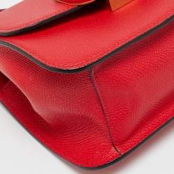 Pre Owned Valentino Red Leather VSling Shoulder Bag