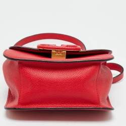 Pre Owned Valentino Red Leather VSling Shoulder Bag