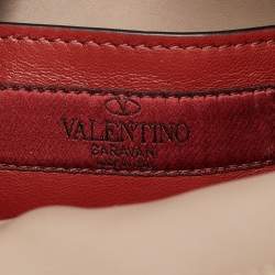 Pre Owned Valentino Beige Quilted Leather Mini Rockstud Spike Backpack