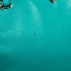 Pre Owned Valentino Green Leather Medium Rockstud Trapeze Tote