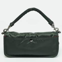 Pre Owned Valentino x Porter Dark Green Nylon Loco Shoulder Bag