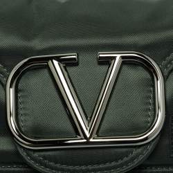 Pre Owned Valentino x Porter Dark Green Nylon Loco Shoulder Bag