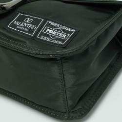 Pre Owned Valentino x Porter Dark Green Nylon Loco Shoulder Bag