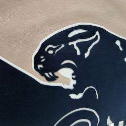 Pre Owned Valentino Beige Black Leather Rockstud Clutch