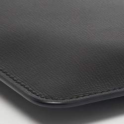 Pre Owned Valentino Black Leather Small Zip Flat Pouch