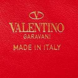 Pre Owned Valentino Black Leather Small Zip Flat Pouch