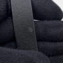 Pre Owned Valentino Garavani V Logo Walk 2-Way Bag Black Leather Size Small