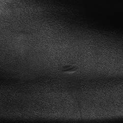 Pre Owned Valentino Embellished Flap Black Leather Top Handle Bag