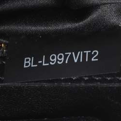 Pre Owned Valentino Embellished Flap Black Leather Top Handle Bag