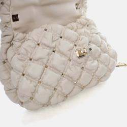 Pre Owned Valentino Medium Lambskin SpikeMe Flap Bag
