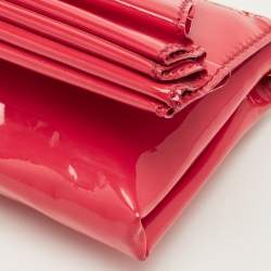 مملوكة مسبقًا Valentino Bow Pink Patent Leather Chain Clutch