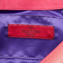 مملوكة مسبقًا Valentino Bow Pink Patent Leather Chain Clutch
