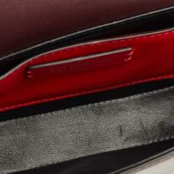 مملوكة مسبقًا Valentino Supervee Small Burgundy Leather Shoulder Bag