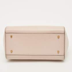 Pre Owned حقيبة فالنتينو ألكوف روكستد جلد وردي صغيرة بمقبض علوي