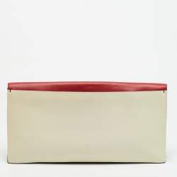 Pre Owned Valentino Mime Tricolor Leather Clutch