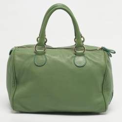 مملوكة مسبقًا حقيبة بوسطن فالنتينو جلد خضراء