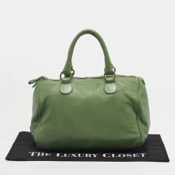 مملوكة مسبقًا حقيبة بوسطن فالنتينو جلد خضراء