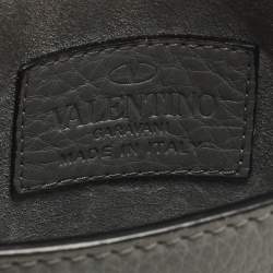 Pre Owned Valentino My Rockstud Mini Grey Leather Top Handle Bag