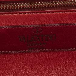 Pre Owned Valentino Rockstud Spike Beige Quilted Leather Chain Shoulder Bag