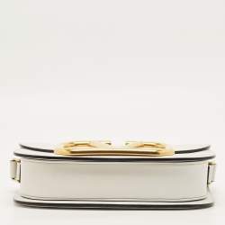 Pre Owned Valentino Supervee White Leather Shoulder Bag