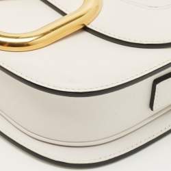 Pre Owned Valentino Supervee White Leather Shoulder Bag