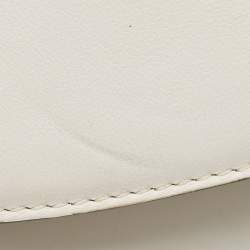 Pre Owned Valentino Supervee White Leather Shoulder Bag