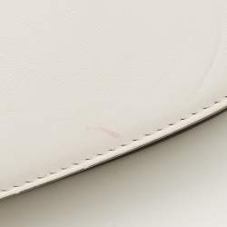 Pre Owned Valentino Supervee White Leather Shoulder Bag