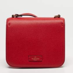 مملوكة مسبقًا Valentino VSling Red Leather Shoulder Bag