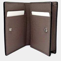 مملوكة مسبقًا حامل بطاقات فالنتينو ميني شعار V جلد بني