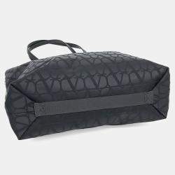 مملوكة مسبقًا حقيبة شوبير فالنتينو قماش أيقونوغراف أسود كاﻧﻔﺎس