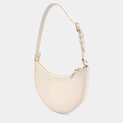 Pre Owned حقيبة هوبو فالتنينو ميني جلد أبيض V لوجو