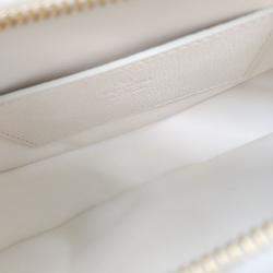 Pre Owned حقيبة هوبو فالتنينو ميني جلد أبيض V لوجو