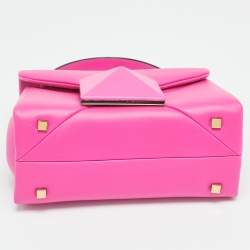 Pre Owned حقيبة فالنتينو وردية جلد ذات يد علوية بوان ستاد